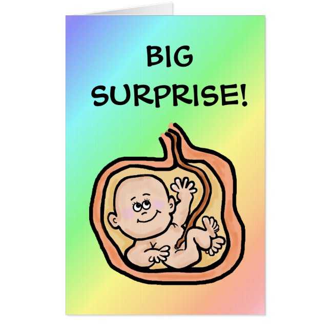 Pregnancy Announcement Big Jumbo Card (Front)
