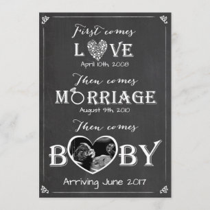 Pregnancy announcement card Love Marriage Baby