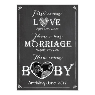 Pregnancy announcement card Love Marriage Baby