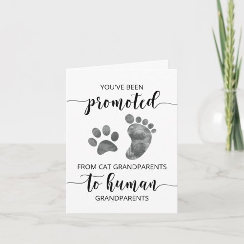 Pregnancy Announcement Card to Cat Grandparents