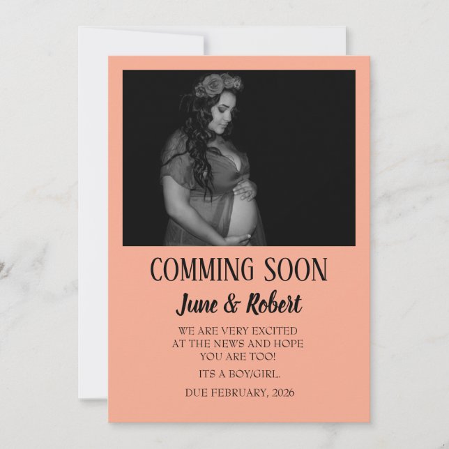 Pregnancy announcement cards (Front)