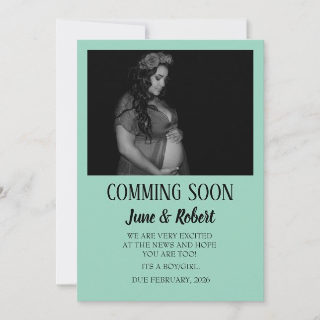 Pregnancy announcement cards (Front)