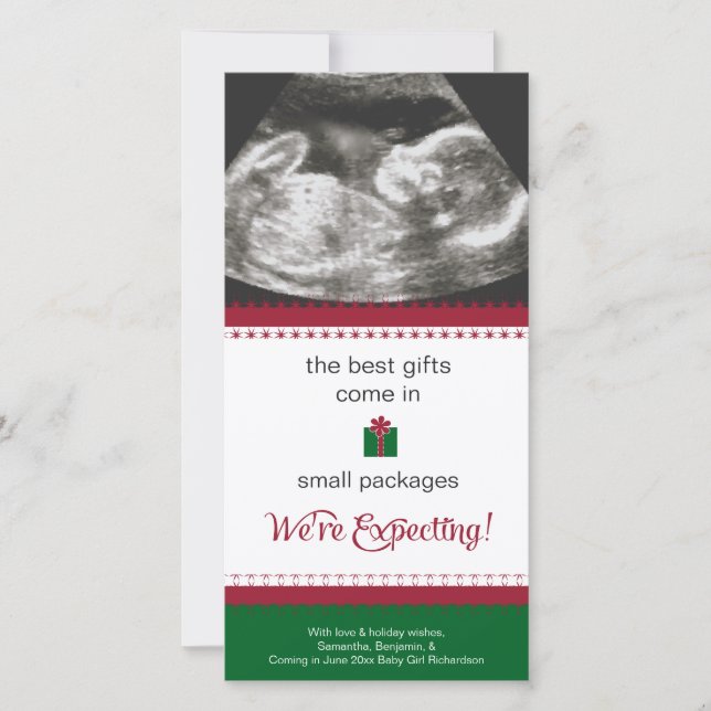 Pregnancy Announcement Christmas Card (Front)