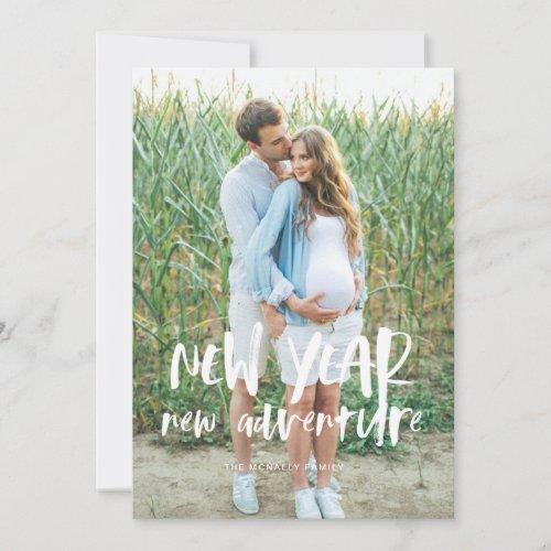 Pregnancy Announcement Christmas Photo Card