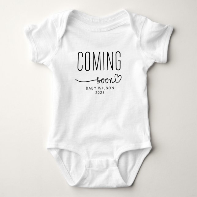 Pregnancy Announcement Coming Soon Bodysuit (Front)