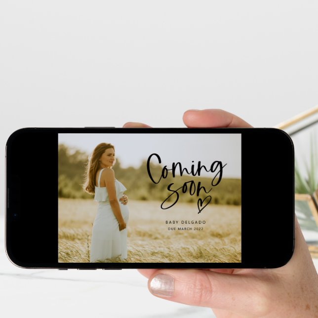 Pregnancy Announcement | Coming Soon Heart (Front Digital)