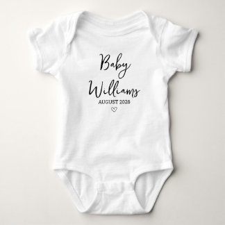 Pregnancy Announcement Custom Reveal Baby Bodysuit