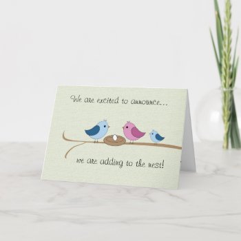 Pregnancy Announcement Filling The Nest Family by FuzzyFeeling at Zazzle