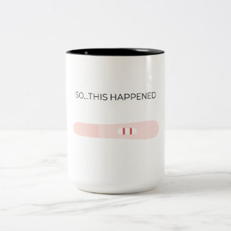 Pregnancy Announcement for friends and family Two-Tone Coffee Mug