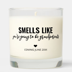Pregnancy Announcement Gift for Grandparents Scented Candle