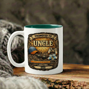Pregnancy Announcement Gift for Uncle Two-Tone Coffee Mug