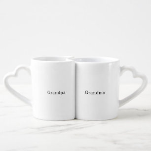 Pregnancy Announcement Grandma And Grandpa Mug Set