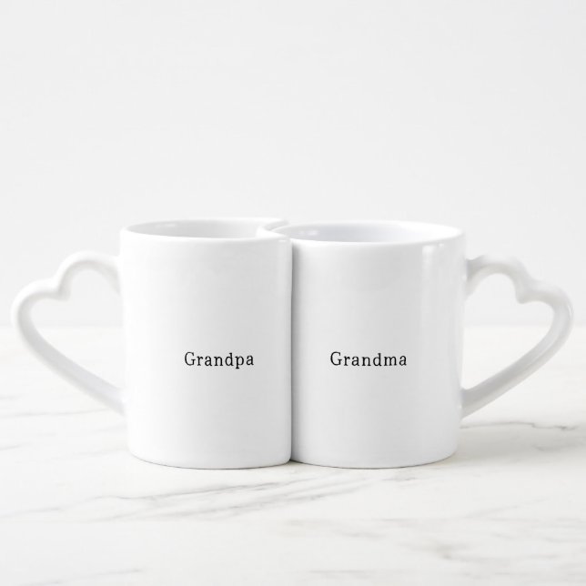 Pregnancy Announcement Grandma And Grandpa Mug Set (Back Nesting)