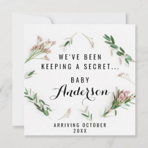 Pregnancy Announcement - Greenery