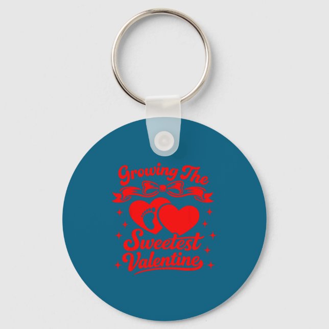 Pregnancy Announcement Growing The Sweetest Valent Keychain (Front)
