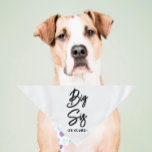 Pregnancy Announcement Guard Bandana | Big Sis W&B<br><div class="desc">Small or large,  this pet bandana can be used for dogs or cats. Minimal,  modern,  and customizable with your pet's name. 
What's cuter than announcing a pregnancy than with your fur child 🥰
All text is customizable ↣ just click the ‘Personalize’ button.</div>