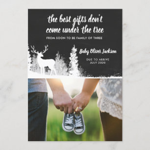 Pregnancy Announcement Holiday Antler Photo