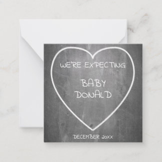 Pregnancy announcement in chalkboard style