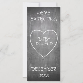 Pregnancy announcement in chalkboard style