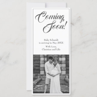 Pregnancy announcement in classic style