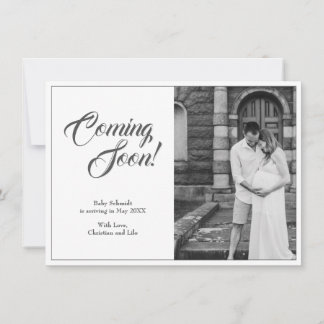 Pregnancy announcement in classic style