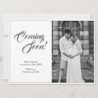 Pregnancy announcement in classic style