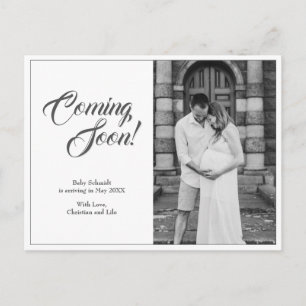 Pregnancy announcement in classic style