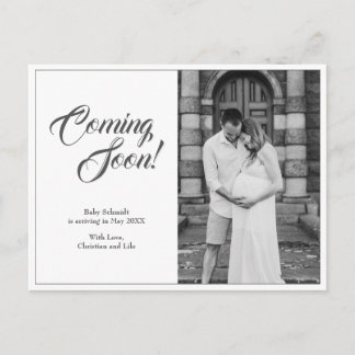 Pregnancy announcement in classic style