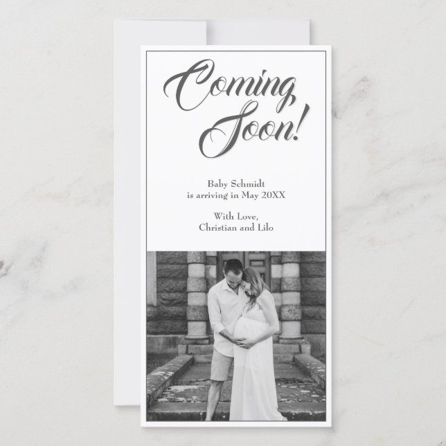 Pregnancy announcement in classic style (Front)