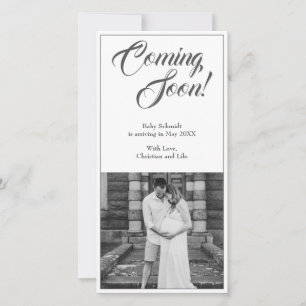 Pregnancy announcement in classic style