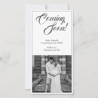 Pregnancy announcement in classic style