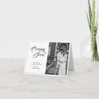 Pregnancy announcement in classic style