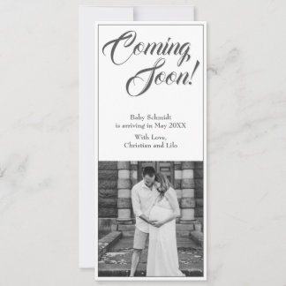 Pregnancy announcement in classic style