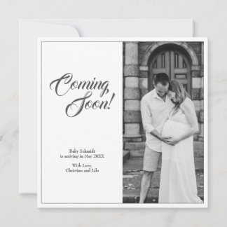 Pregnancy announcement in classic style