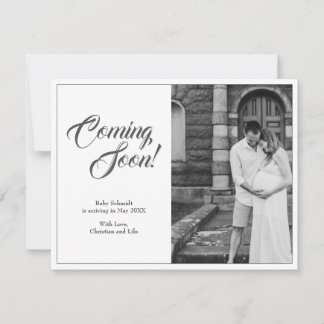 Pregnancy announcement in classic style
