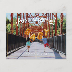 Pregnancy announcement in Spanish Postcard