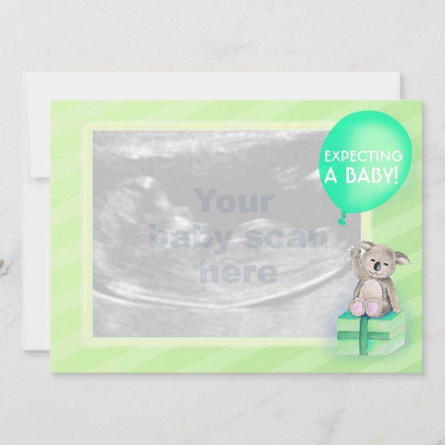 Pregnancy Announcement koala card (Front)