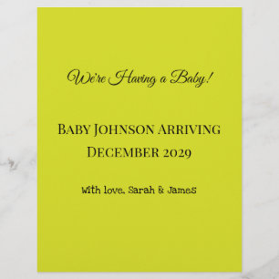 pregnancy announcement! letterhead