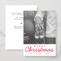 Pregnancy Announcement Letterpress Photo Card