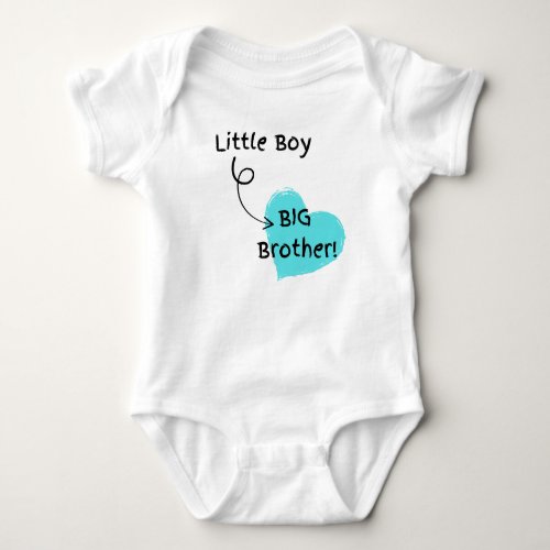 Pregnancy Announcement Little Boy to Big Brother Baby Bodysuit