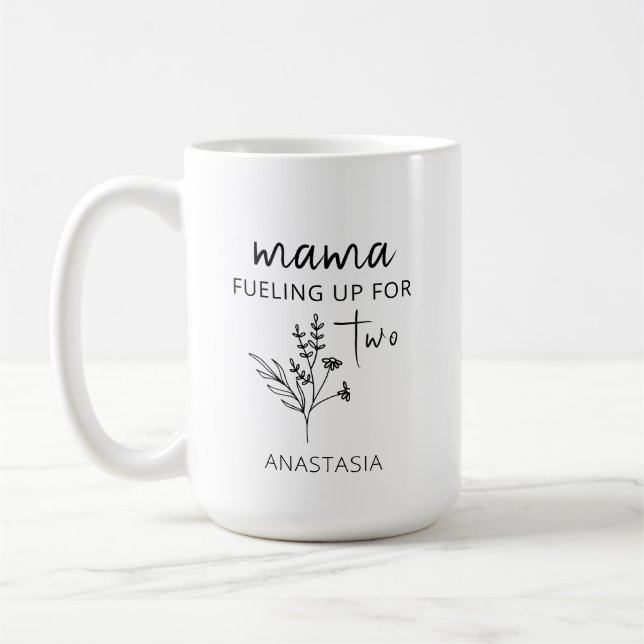 Pregnancy Announcement Maternity Gift Mom to be Coffee Mug (Left)