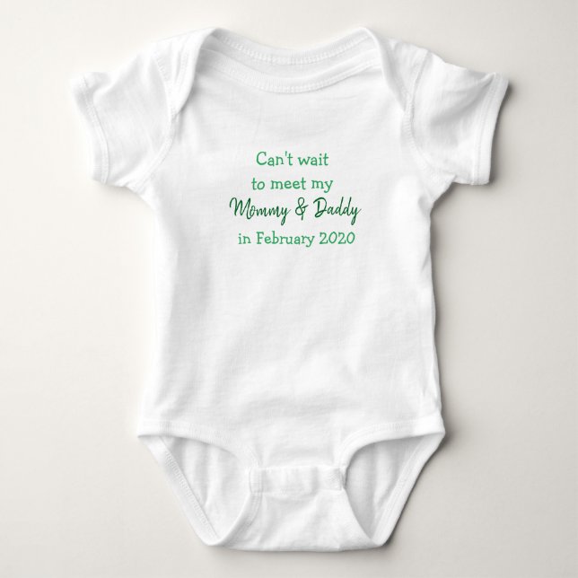 Pregnancy Announcement New Baby Baby Bodysuit (Front)