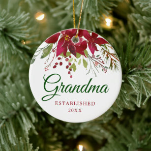 Pregnancy Announcement   New Grandma Gift Ceramic Ornament