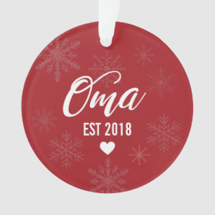 Pregnancy Announcement Ornament for Mom to Oma