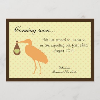 Pregnancy Announcement Personalized Stork by FuzzyFeeling at Zazzle