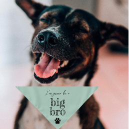Pregnancy Announcement Pet Bandana | Big Bro Mint