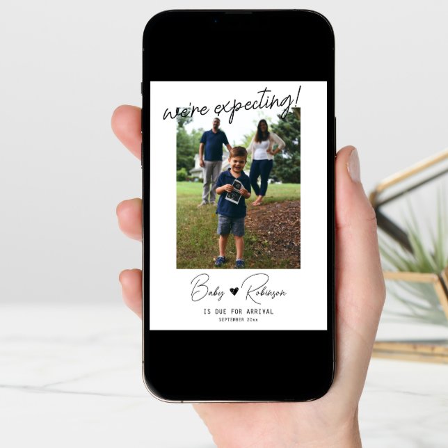 Pregnancy Announcement Photo Card Template (Front Digital)