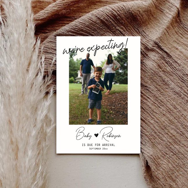 Pregnancy Announcement Photo Card Template (Creator Uploaded)