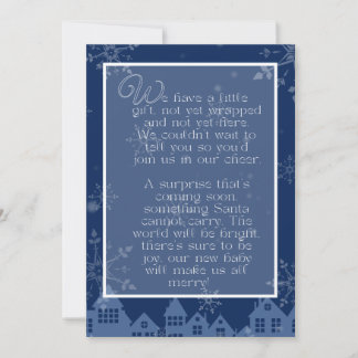 Pregnancy Announcement Poem Card | Holiday Theme