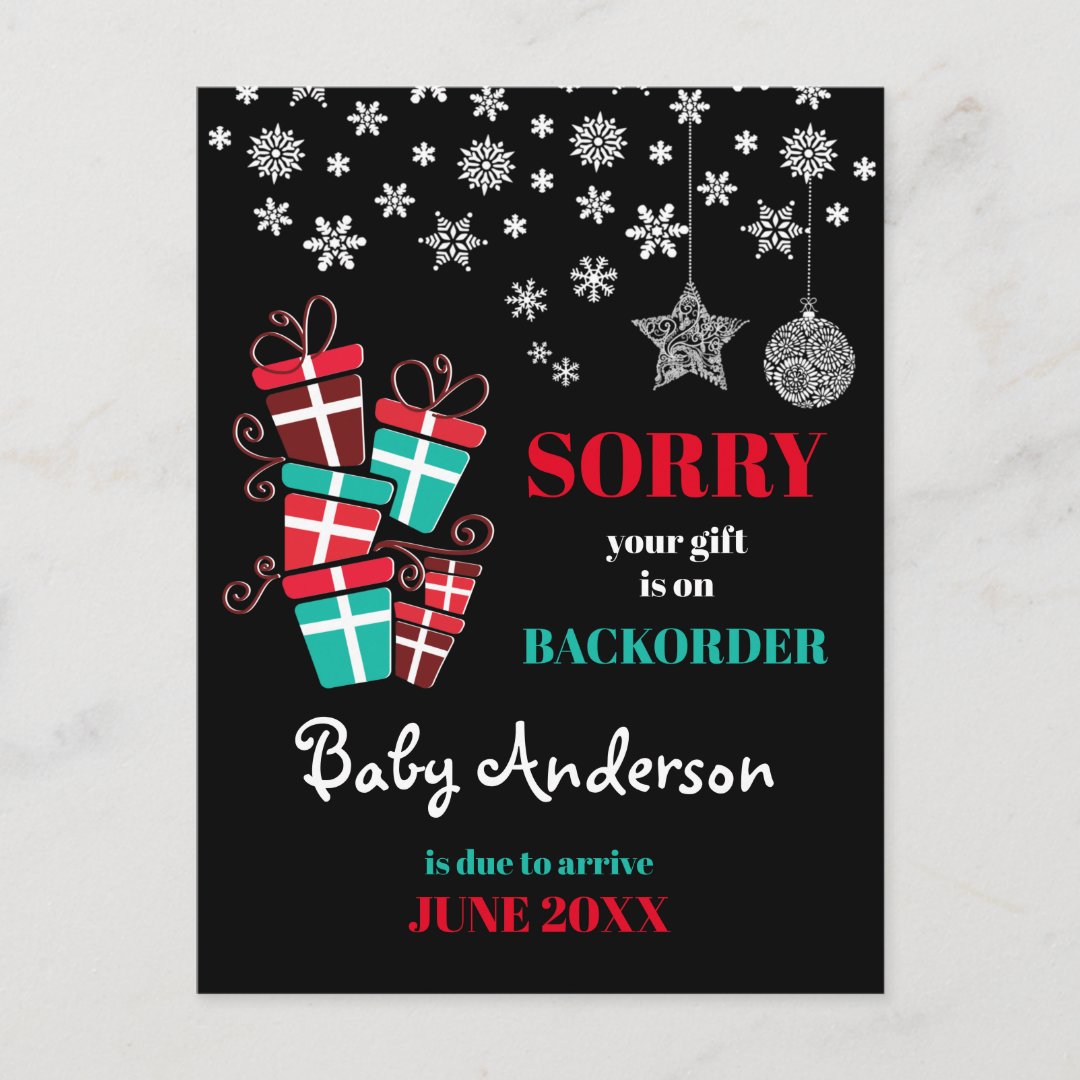 Pregnancy Announcement Postcard Zazzle